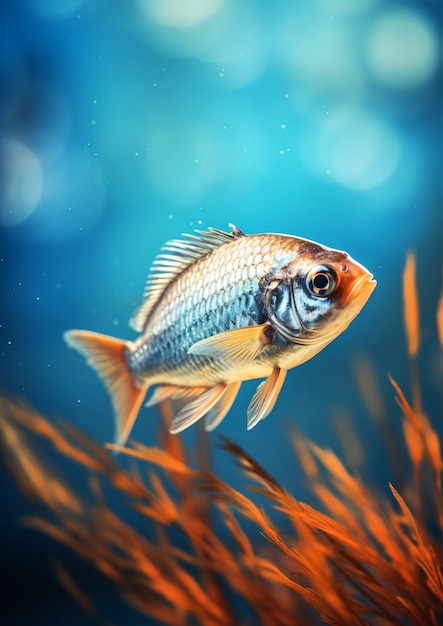 Photo gratuite beaux poissons sous-marins