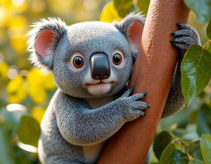 Photo gratuit le bébé koala est adorable.