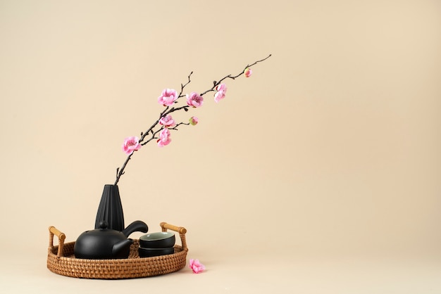 Photo gratuite bel arrangement d'ikebana