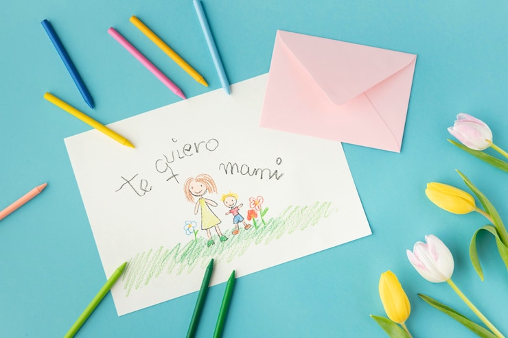 Photo gratuit bel assortiment plat pour la fête des mères