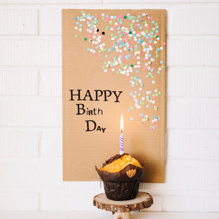 Photo gratuit belle affiche disant joyeux anniversaire