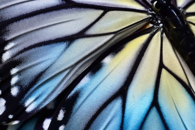 Une belle aile de papillon en gros plan