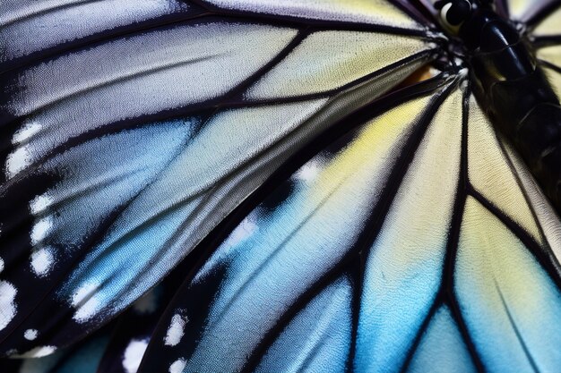 Une belle aile de papillon en gros plan