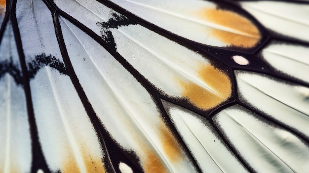 Photo gratuite une belle aile de papillon en gros plan