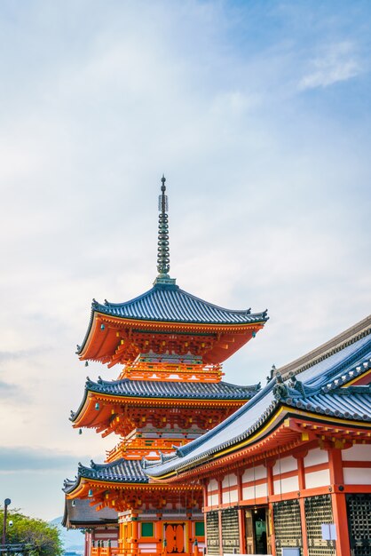 Belle architecture de temple Kiyomizu-dera Kyoto, Japon