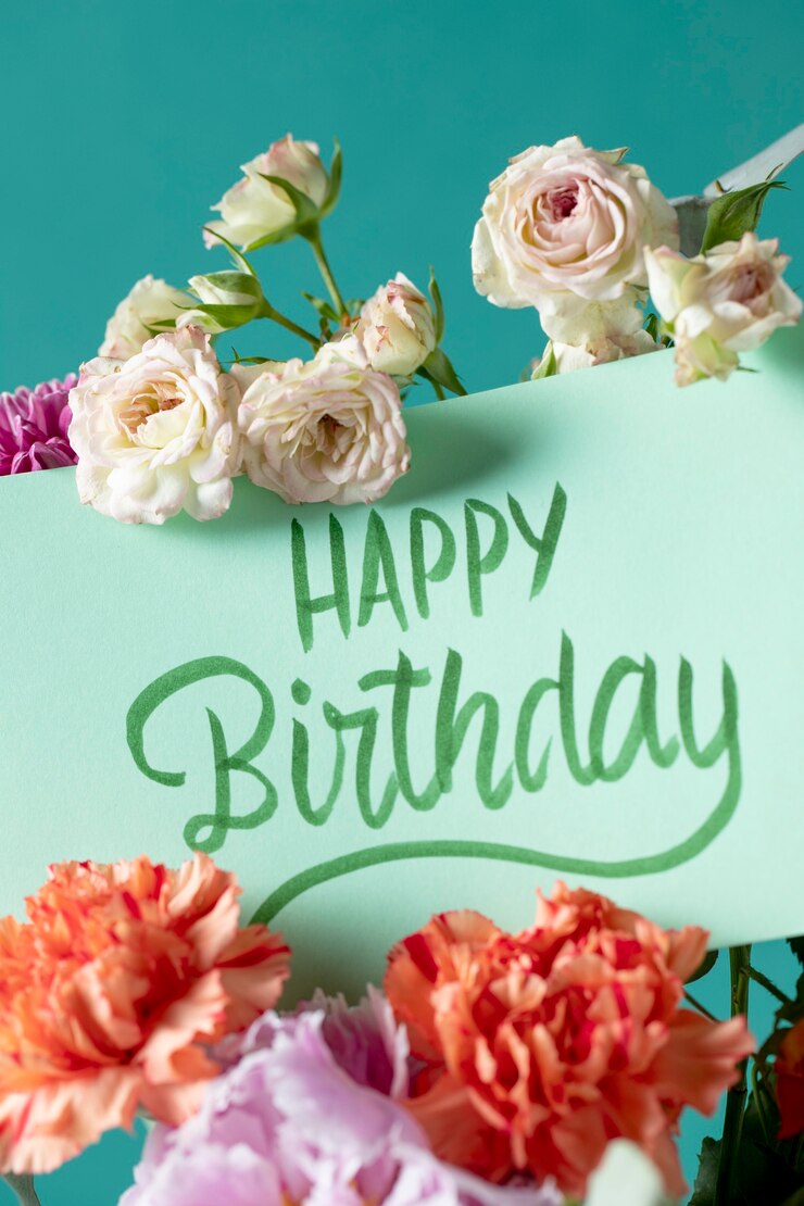 Photo gratuit une belle arrangement de fleurs d'anniversaire