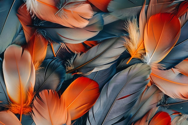 Photo gratuite une belle arrangement de plumes