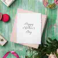 Photo gratuite belle carte de fête des mères heureuse