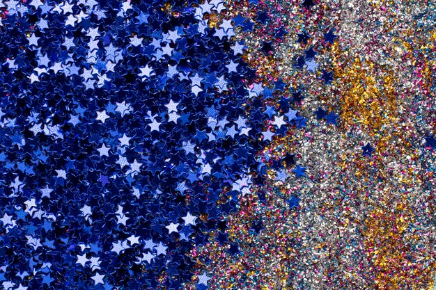 Belle composition festive de confettis