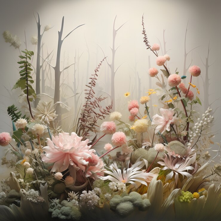 Photo gratuit une belle composition florale.