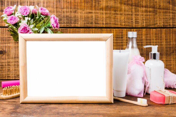 Photo gratuit belle composition pour concept spa ou bain avec cadre