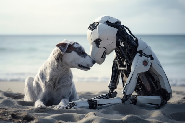 Photo gratuite belle connexion d'amour entre les chiens