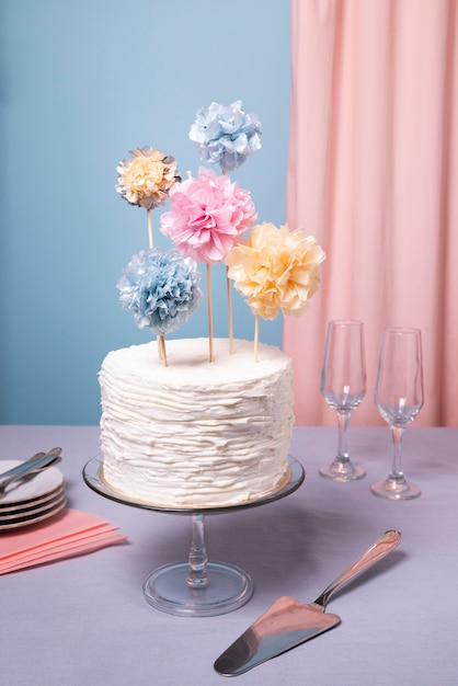 Belle et élégante décoration de gâteau