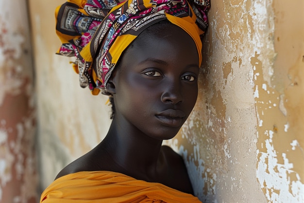 Photo gratuite une belle femme africaine en pose.