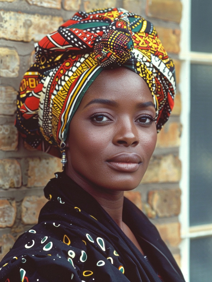 Photo gratuit une belle femme africaine en pose.