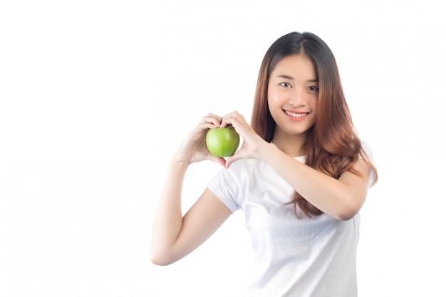 Belle femme Asie avec un sourire heureux