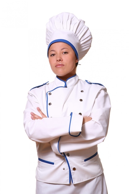 Belle femme en image de chef