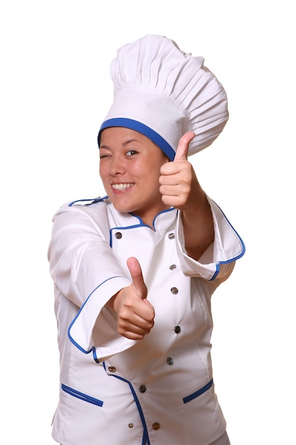 Belle femme en image de chef