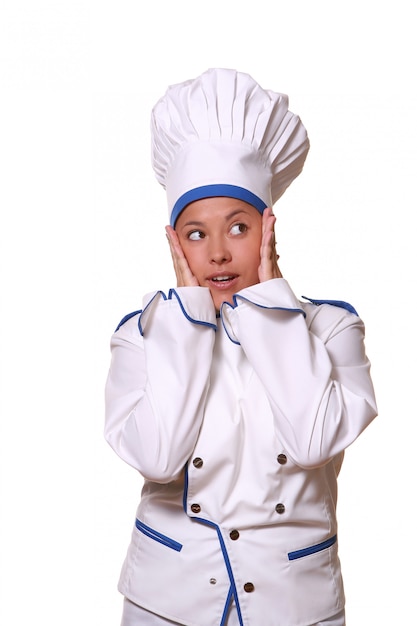 Belle femme en image de chef