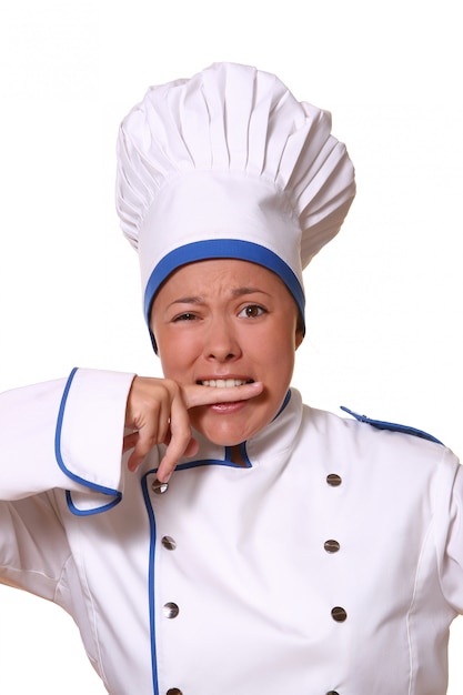 Belle femme en image de chef