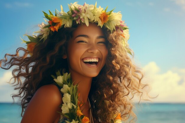 Une belle femme en pleine nature.