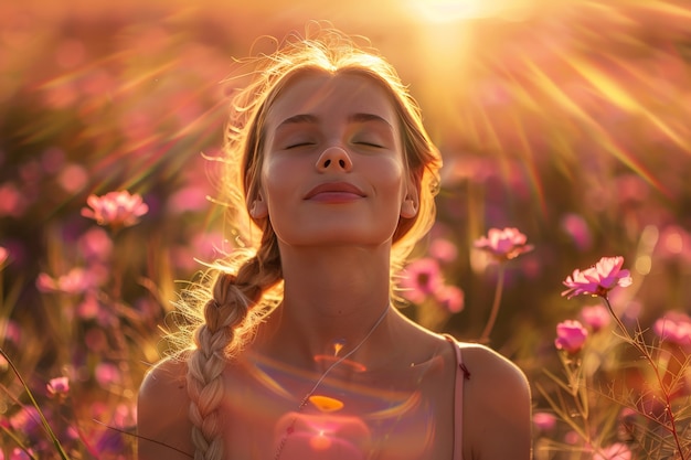 Photo gratuite une belle femme avec des tresses.