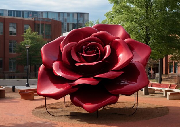 Photo gratuite une belle fleur de rose en 3d