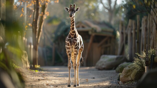 Une belle girafe dans la nature
