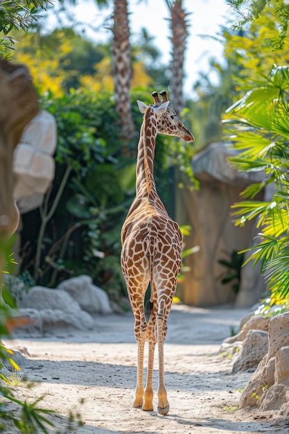 Une belle girafe dans la nature