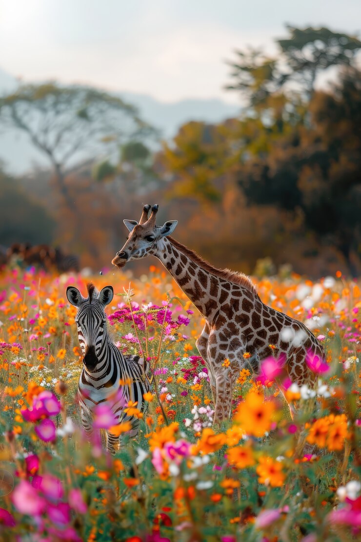 Photo gratuit une belle girafe dans la nature
