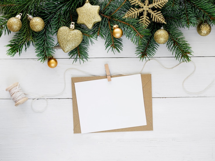 Photo gratuit belle idée de la veille de noël avec de l'espace de copie