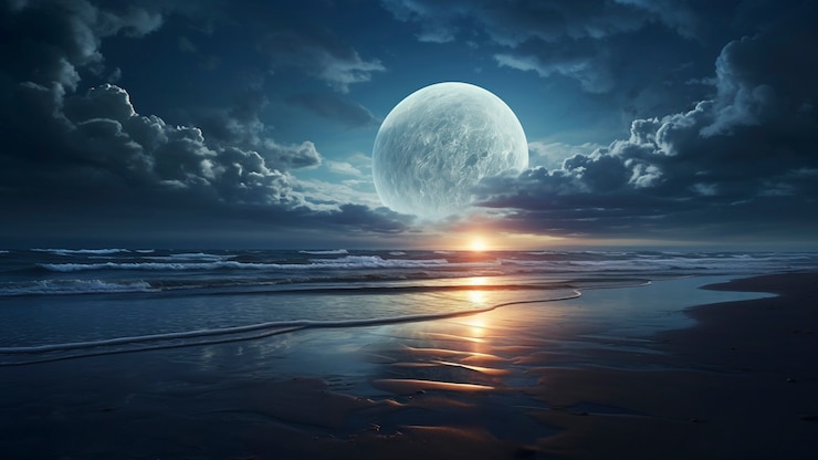 Photo gratuit une belle lune photoréaliste