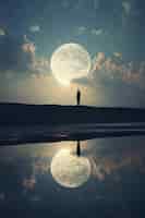 Photo gratuite une belle lune photoréaliste