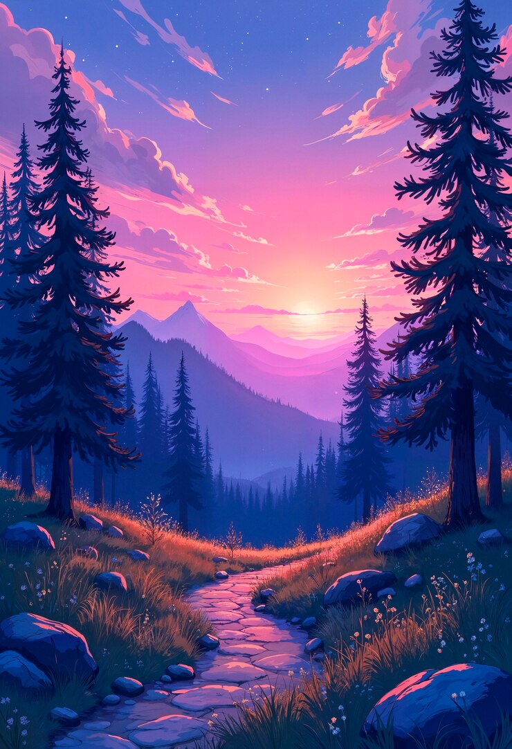 Photo gratuit une belle peinture de paysage