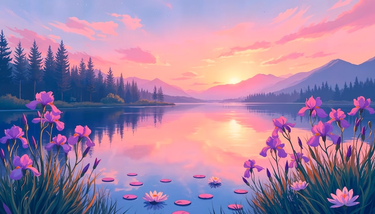 Photo gratuit une belle peinture de paysage