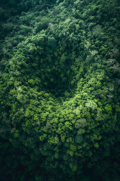 Une belle perspective de canopée d'arbre avec un paysage naturel