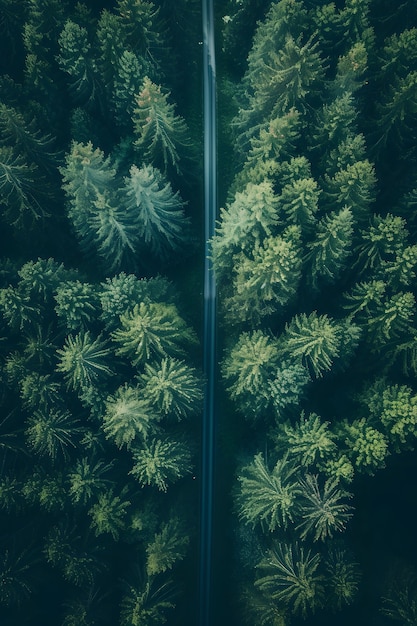 Photo gratuite une belle perspective de canopée d'arbre avec un paysage naturel
