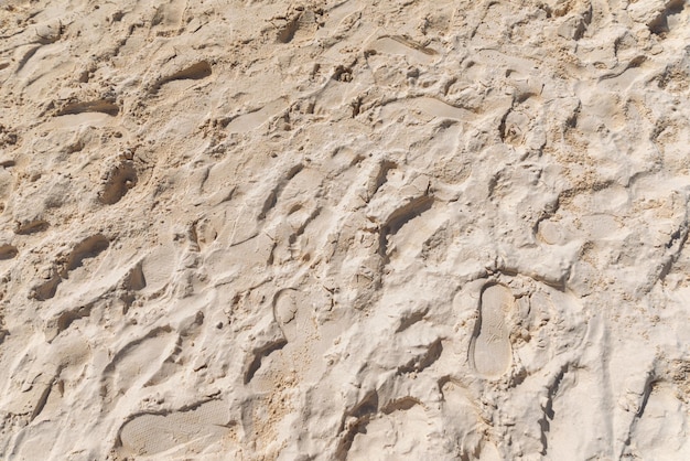 Photo gratuite une belle plage de sable et des empreintes de pas