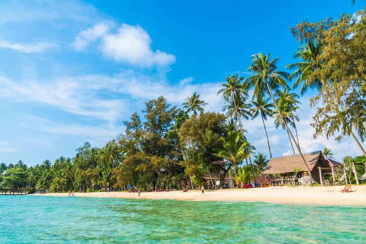 Photo gratuit belle plage tropicale et la mer