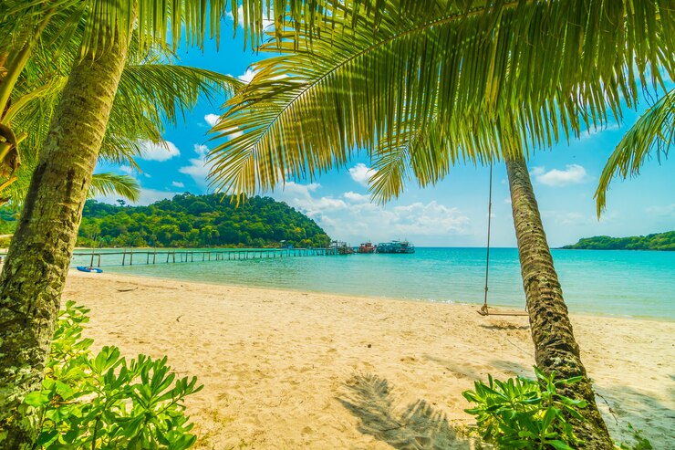 Photo gratuit belle plage tropicale et la mer