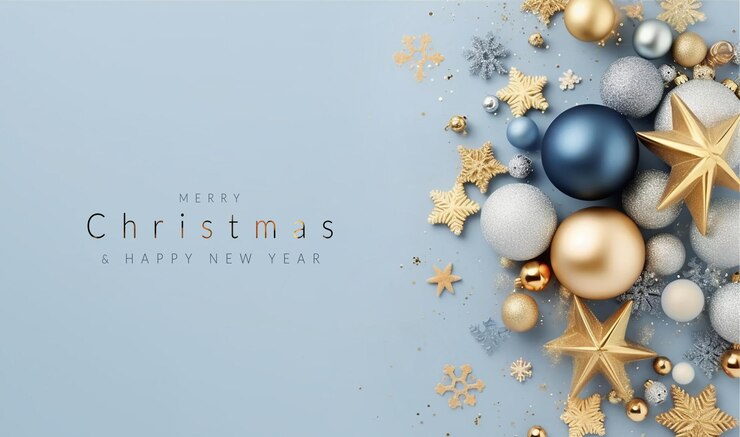 Photo gratuit belle salutation de noël sur bleu clair avec fond