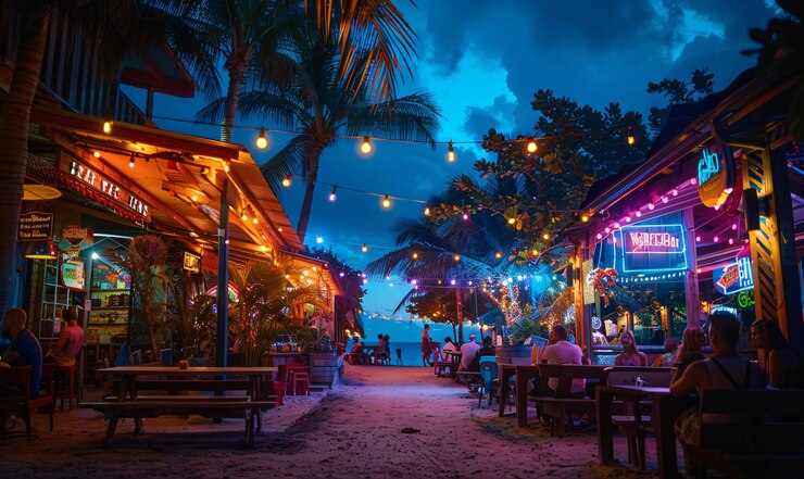 Photo gratuit la belle scène du marché de la baie de miami