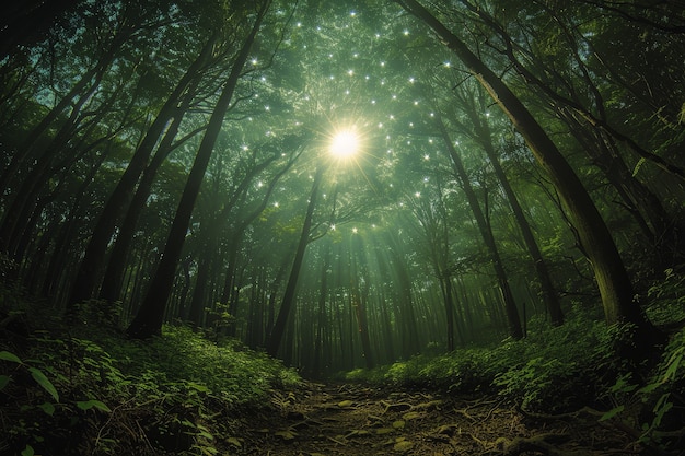 Photo gratuite belle scène de forêt japonaise