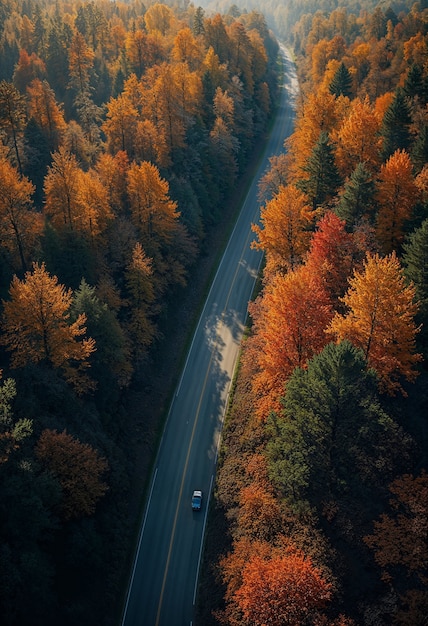 Une belle scène naturelle d'automne