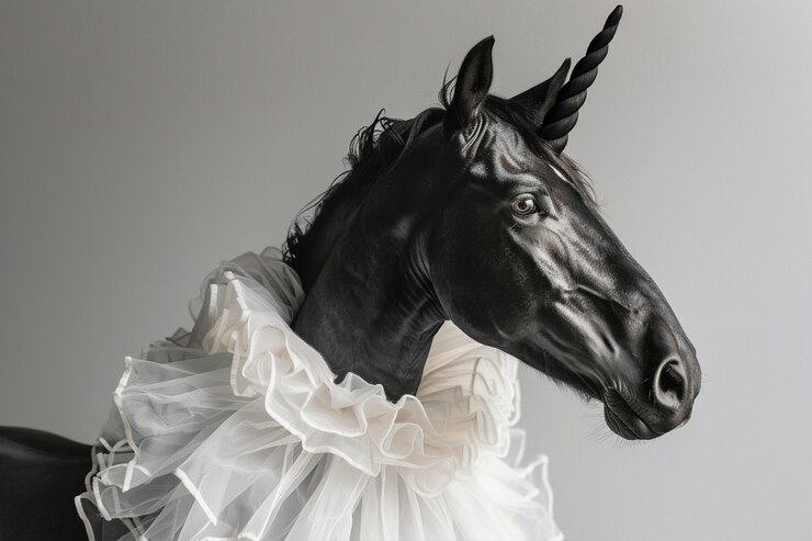 Photo gratuit une belle tête de licorne.