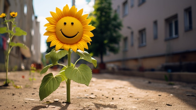 Belle tournesol en plein air