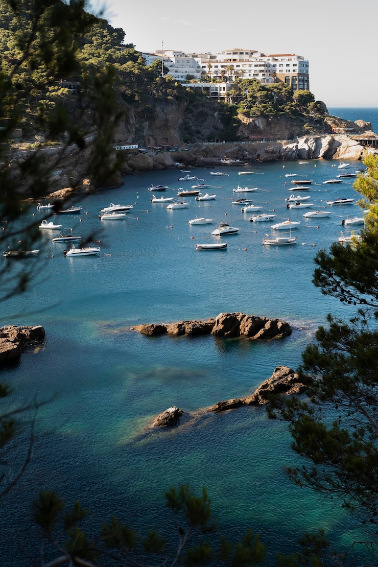 Photo gratuit belle vue avec des bateaux