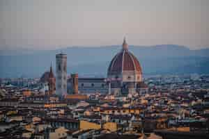 Photo gratuite belle vue sur l'horizon des bâtiments de florence, en italie