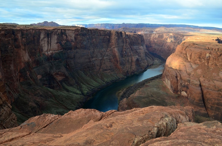 Photo gratuit belle vue sur le pittoresque horseshoe bend en arizona.