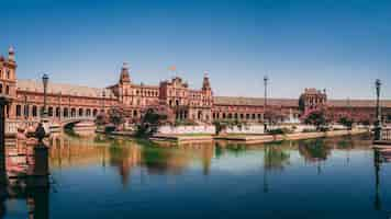 Photo gratuite belle vue sur la plaza de espana à séville en espagne